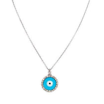 Evil Eye Necklace | 18K White Gold - Lexie Jordan Jewelry