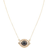 Evil Eye Necklace | Diamonds | Sapphires | 14K Gold - Lexie Jordan Jewelry