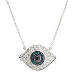 Evil Eye Necklace | Diamonds | Sapphires | 14K Gold - Lexie Jordan Jewelry