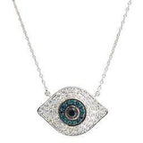 Evil Eye Necklace | Diamonds | Sapphires | 14K Gold - Lexie Jordan Jewelry