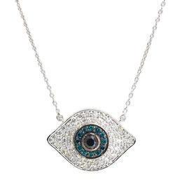 Evil Eye Necklace | Diamonds | Sapphires | 14K Gold - Lexie Jordan Jewelry