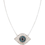 Evil Eye Necklace | Diamonds | Sapphires | 14K Gold - Lexie Jordan Jewelry