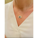 Evil Eye Necklace | Diamonds | Sapphires | 14K Gold - Lexie Jordan Jewelry