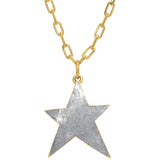 French Star Charm Necklace | 14K Gold | Glowing Enamel Color - Lexie Jordan Jewelry