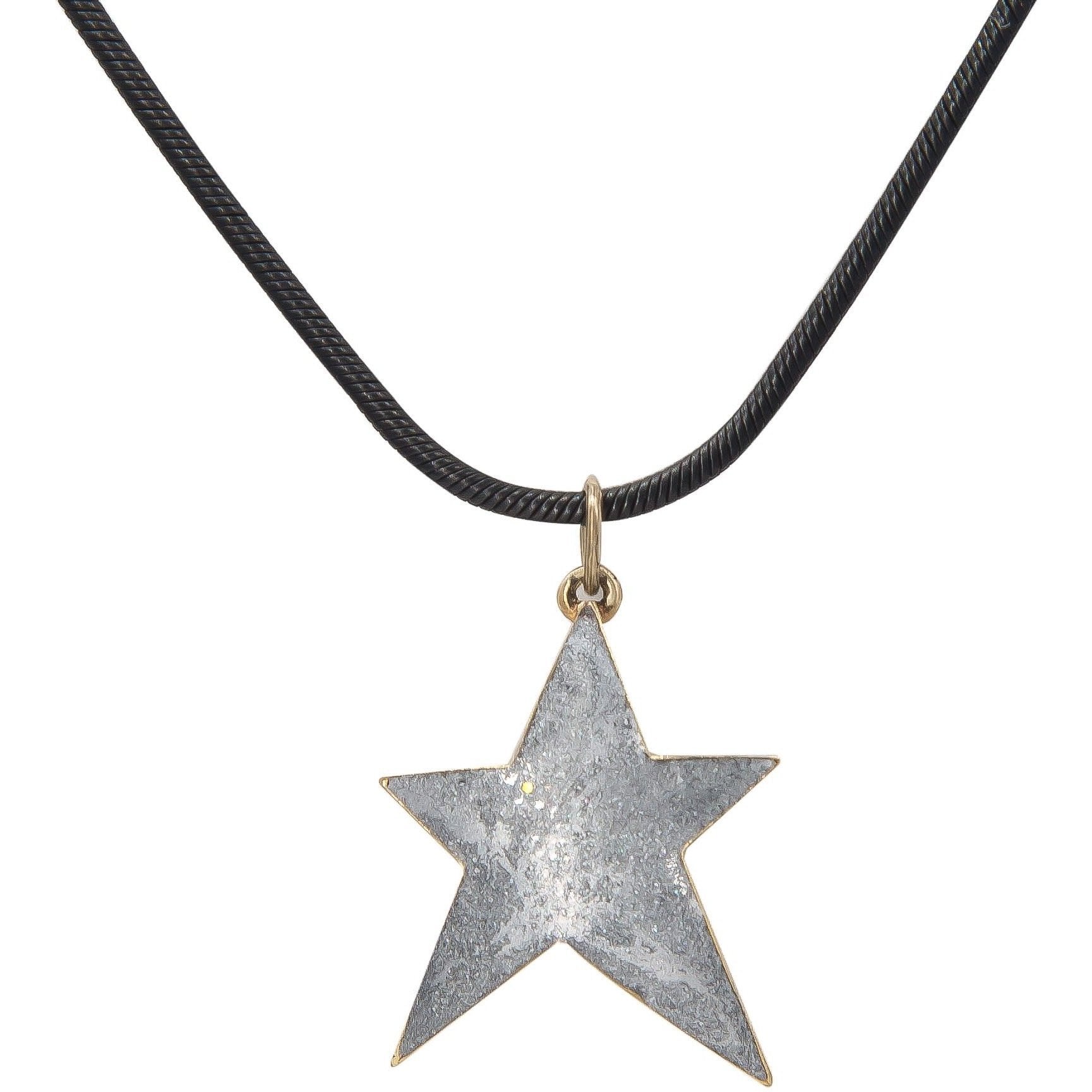 French Star Charm Necklace | 14K Gold | Glowing Enamel Color - Lexie Jordan Jewelry