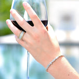 Geometric Diamond Bracelet | 14K Gold | Round and Emerald Cut Diamonds - Lexie Jordan Jewelry