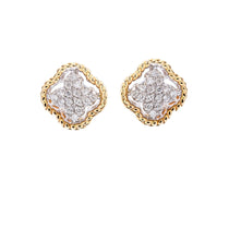 Gold Diamond Clover Earrings - Lexie Jordan Jewelry