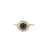 Gold Evil Eye Ring | 14K Gold | Pave Diamonds - Lexie Jordan Jewelry