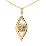 Gold Eye Necklace | Pave Diamond Center - Lexie Jordan Jewelry