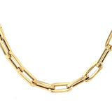 Gold Paperclip Chain- Short Rectangle Link Chain - Lexie Jordan Jewelry