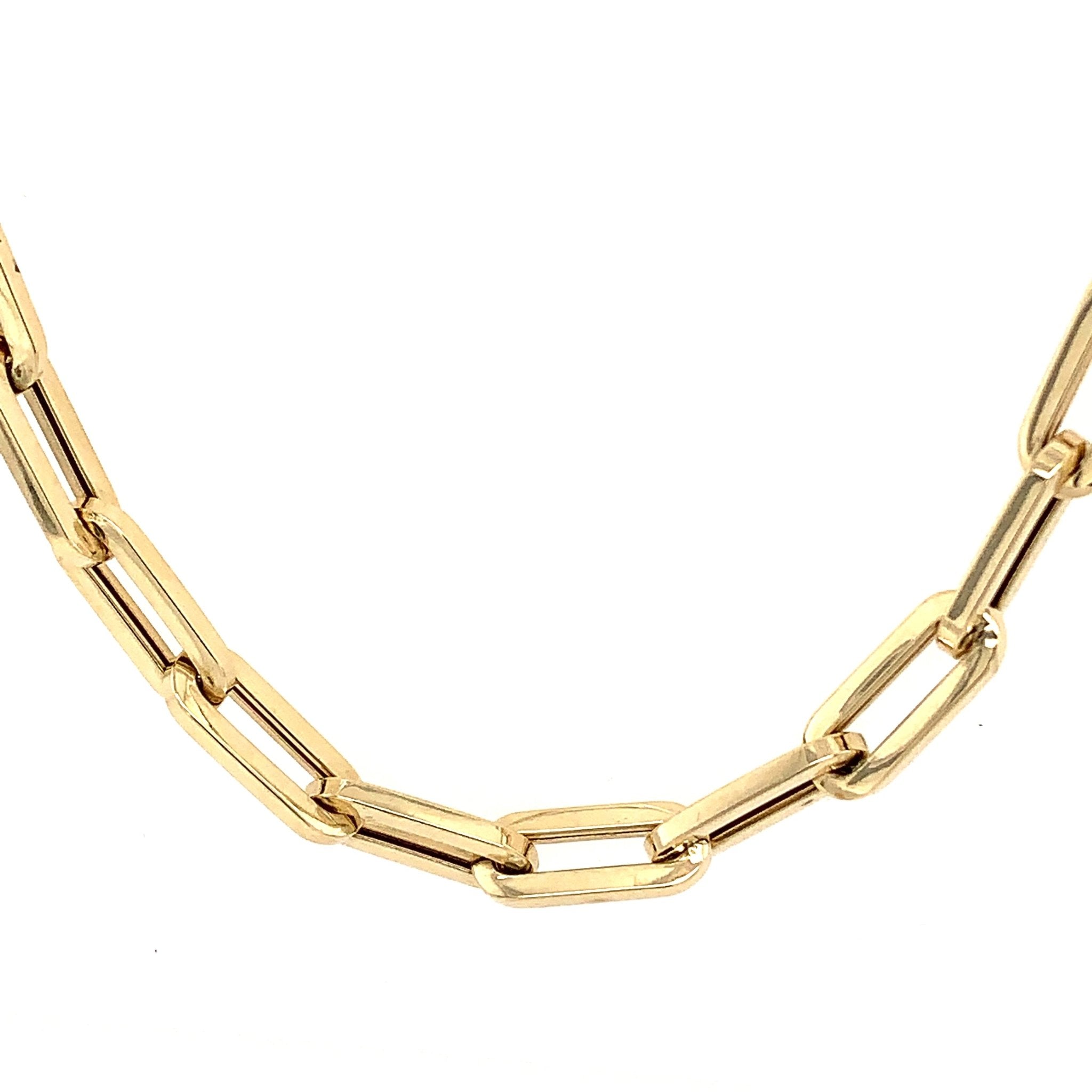 Gold Paperclip Chain- Short Rectangle Link Chain - Lexie Jordan Jewelry