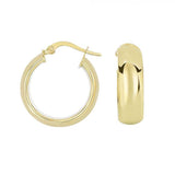 Gold tube hoop earrings - Lexie Jordan Jewelry