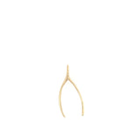 Good Luck Charm| Wish bone gold Charm| 14k Gold Good Luck Charm| long charm - Lexie Jordan Jewelry