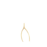 Good Luck Charm| Wish bone gold Charm| 14k Gold Good Luck Charm| long charm - Lexie Jordan Jewelry