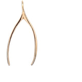 Good Luck Charm| Wish bone gold Charm| 14k Gold Good Luck Charm| long charm - Lexie Jordan Jewelry