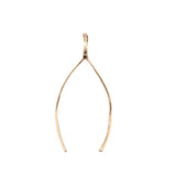 Good Luck Charm| Wish bone gold Charm| 14k Gold Good Luck Charm| long charm - Lexie Jordan Jewelry