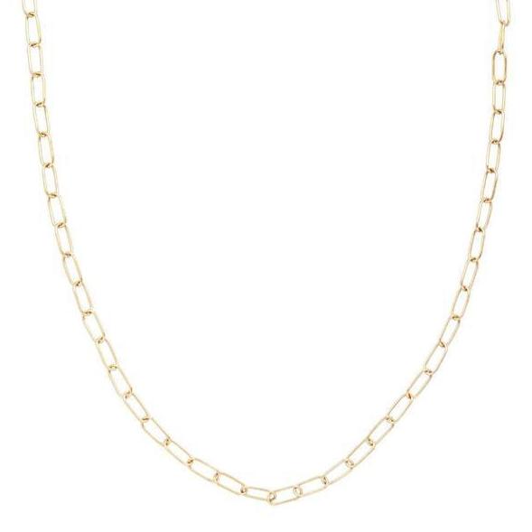 Hand Made Paper Clip Link 14k Gold Necklace - Lexie Jordan Jewelry