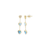 Heart shaped topaz drop Earrings - Lexie Jordan Jewelry