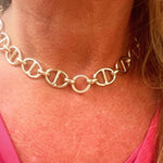 Horse Bit Link 14k Gold Necklace with Diamond Enhancer - Lexie Jordan Jewelry