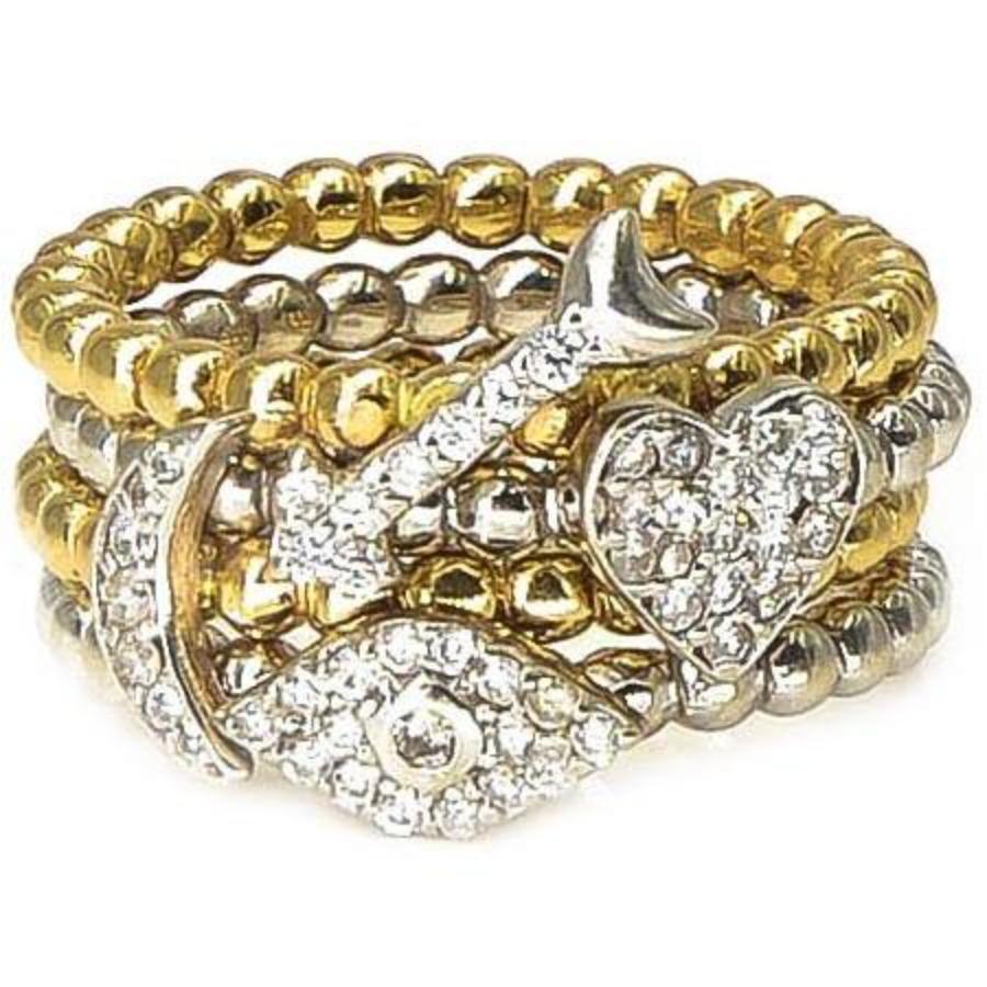 I Love You to the Moon and Back Stacking Rings | 14K Gold | Diamonds - Lexie Jordan Jewelry