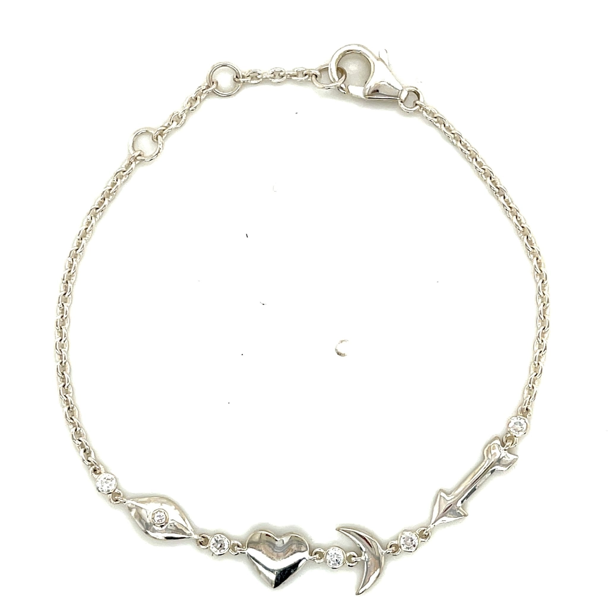 I Love You To The Moon And Back Sterling Silver Bracelet - Lexie Jordan Jewelry