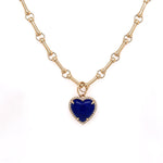Lapis Cabochon Diamond Heart - Lexie Jordan Jewelry