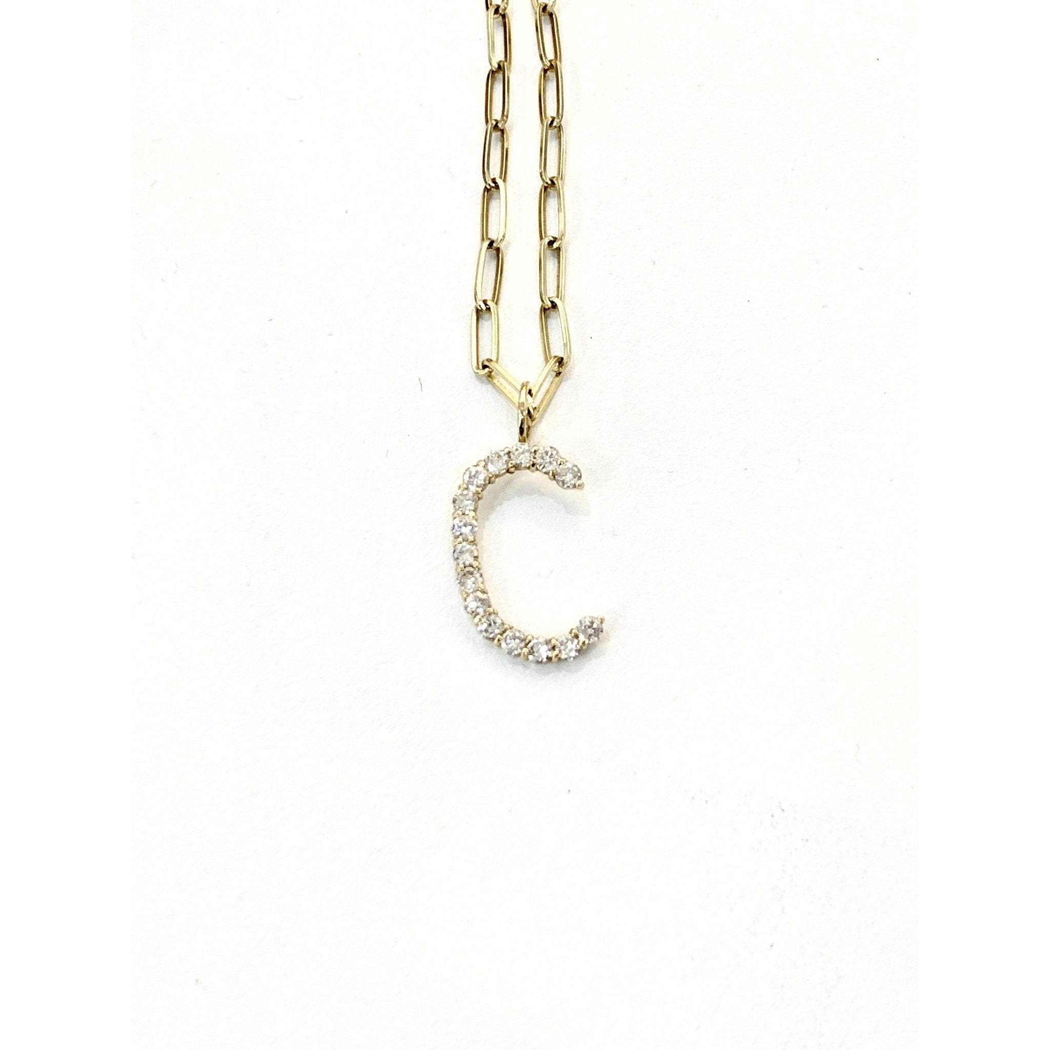 Large Diamond Charm-Initials - Lexie Jordan Jewelry