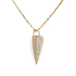 Large Folded Pave Diamond Heart - Lexie Jordan Jewelry