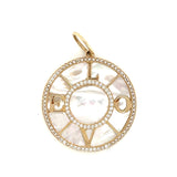 Love Mother of Pearl Diamond charm - Lexie Jordan Jewelry