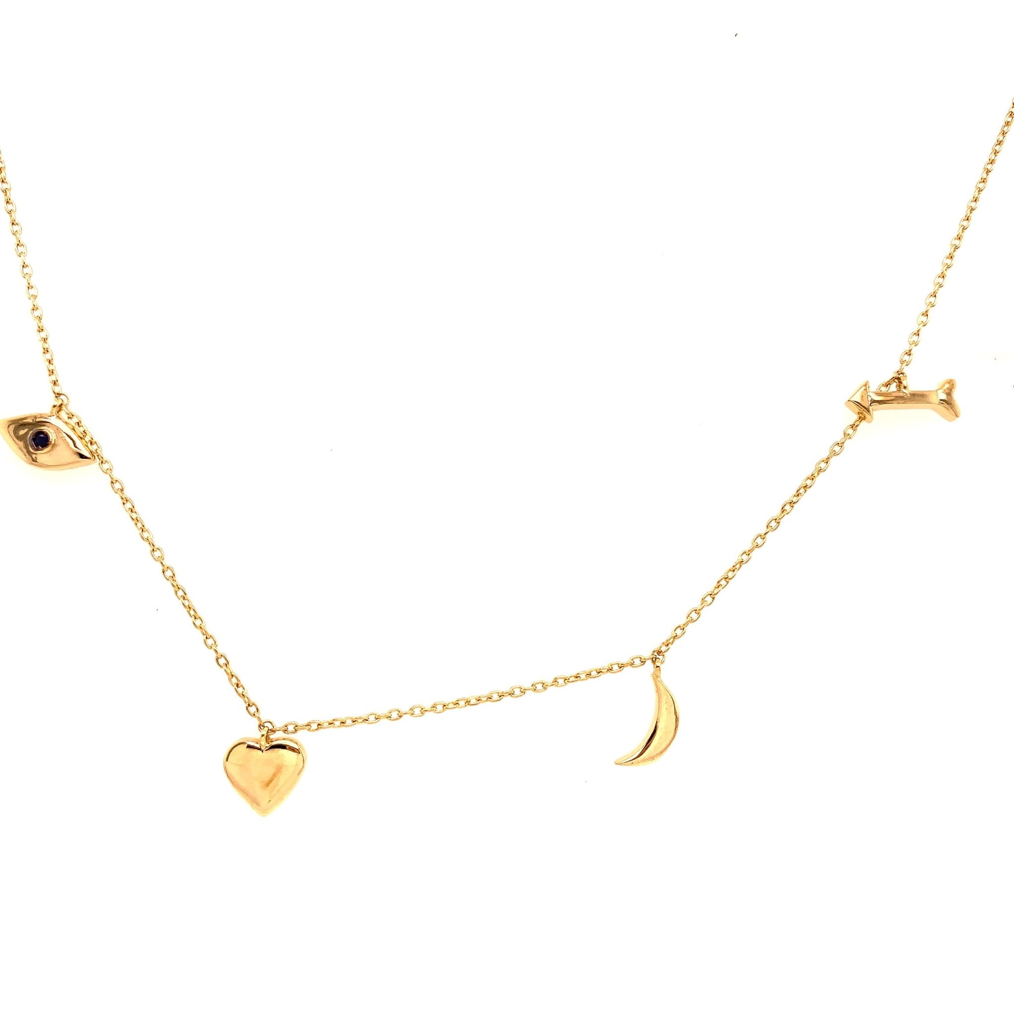 Love Necklace | I love you to the Moon and Back 14 K GoldNecklace - Lexie Jordan Jewelry