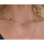 Love Necklace | I love you to the Moon and Back Dangling charms 14K - Lexie Jordan Jewelry