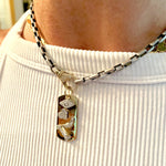 Love You to Moon and Back 14K Gold Diamonds Dog Tag - Lexie Jordan Jewelry