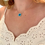 Modern Lapis Lazuli and Pave Diamond Evil Eye Necklace | 14K Gold - Lexie Jordan Jewelry
