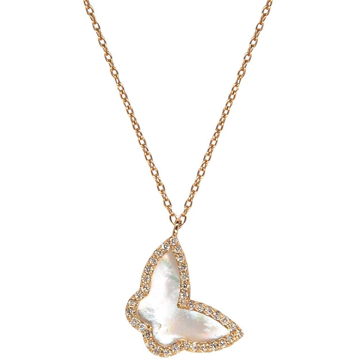 Mother of Pearl Butterfly Necklace - Lexie Jordan Jewelry