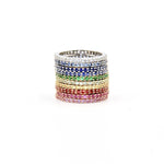 Multi-Color Stacking Eternity Bands | Gold | Precious Gemstones - Lexie Jordan Jewelry