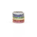 Multi-Color Stacking Eternity Bands | Gold | Precious Gemstones - Lexie Jordan Jewelry