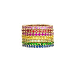 Multi-Color Stacking Eternity Bands | Gold | Precious Gemstones - Lexie Jordan Jewelry
