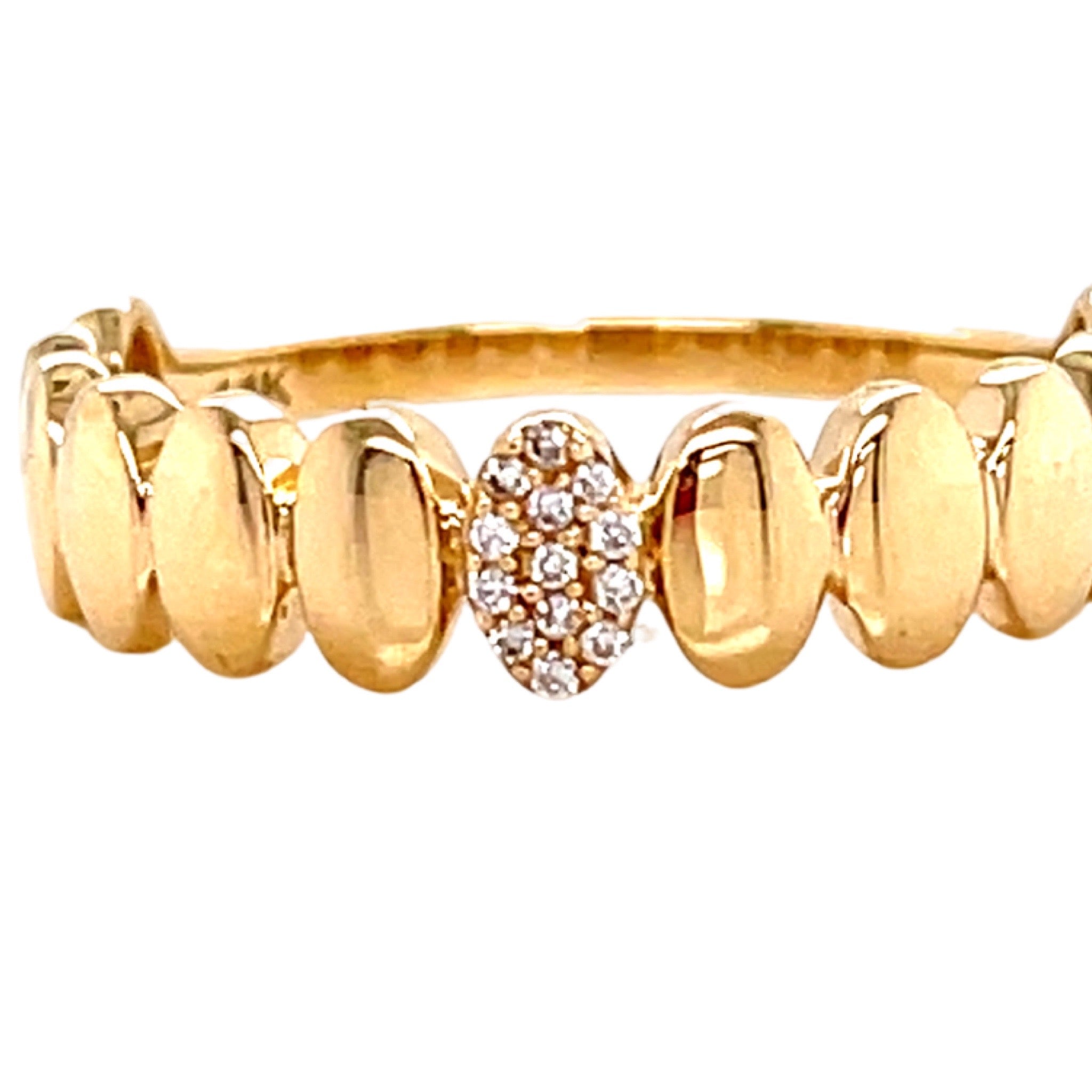 Oval Shaped Gold and Diamond Ring - Lexie Jordan Jewelry
