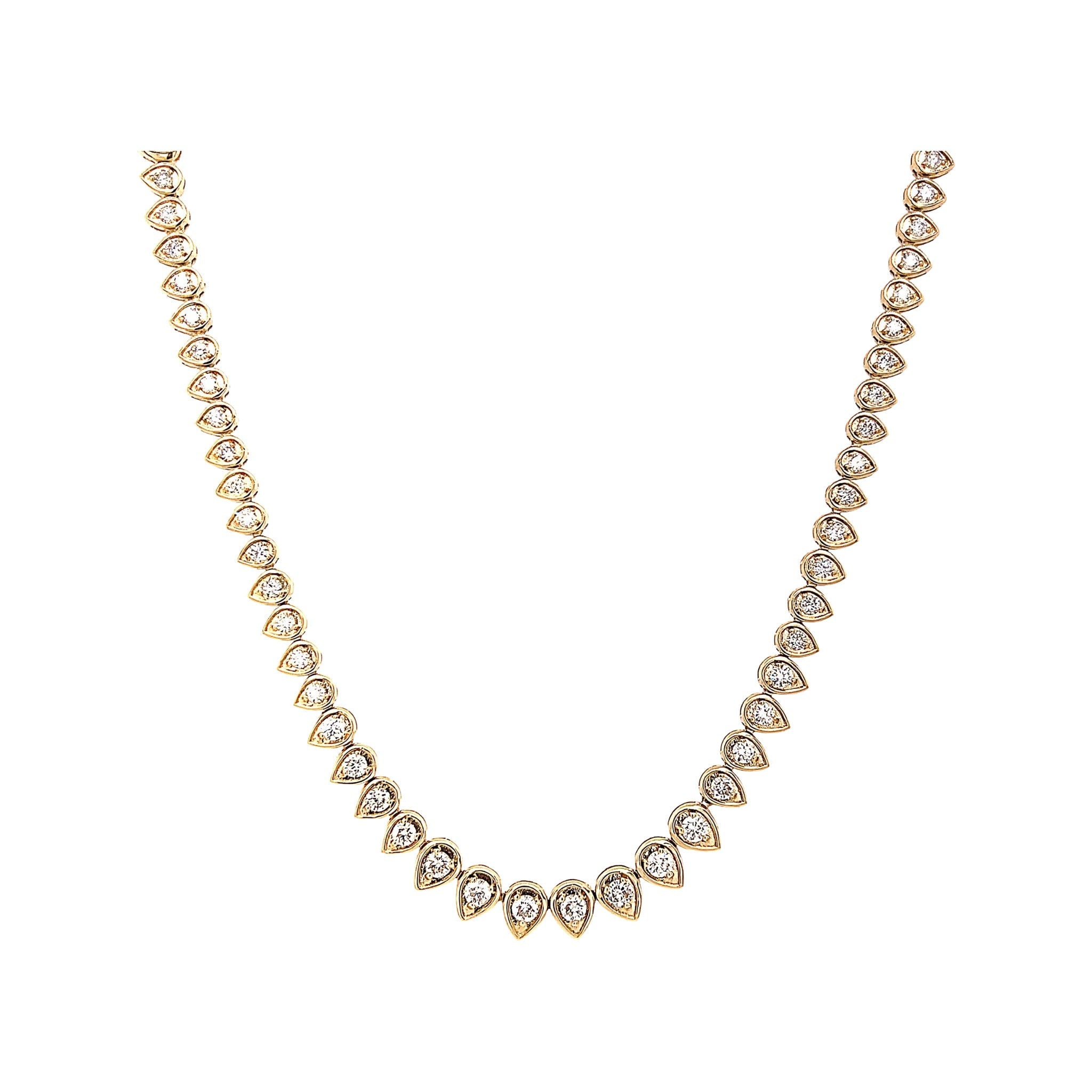 Pear Shape Diamond Tennis Necklace - Lexie Jordan Jewelry