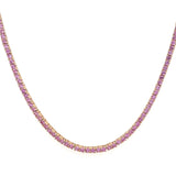 Pink Sapphire Tennis Necklace - Lexie Jordan Jewelry
