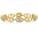 Puffy Mariner gold and diamond bracelet - Lexie Jordan Jewelry