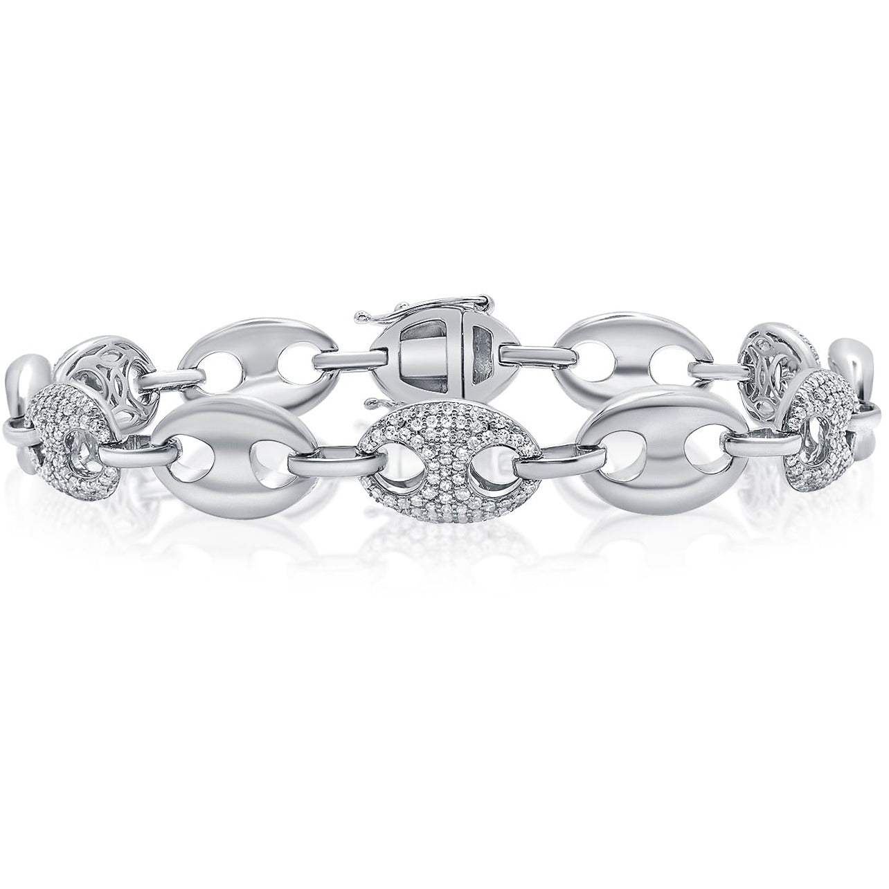 Puffy Mariner gold and diamond bracelet - Lexie Jordan Jewelry