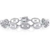 Puffy Mariner gold and diamond bracelet - Lexie Jordan Jewelry