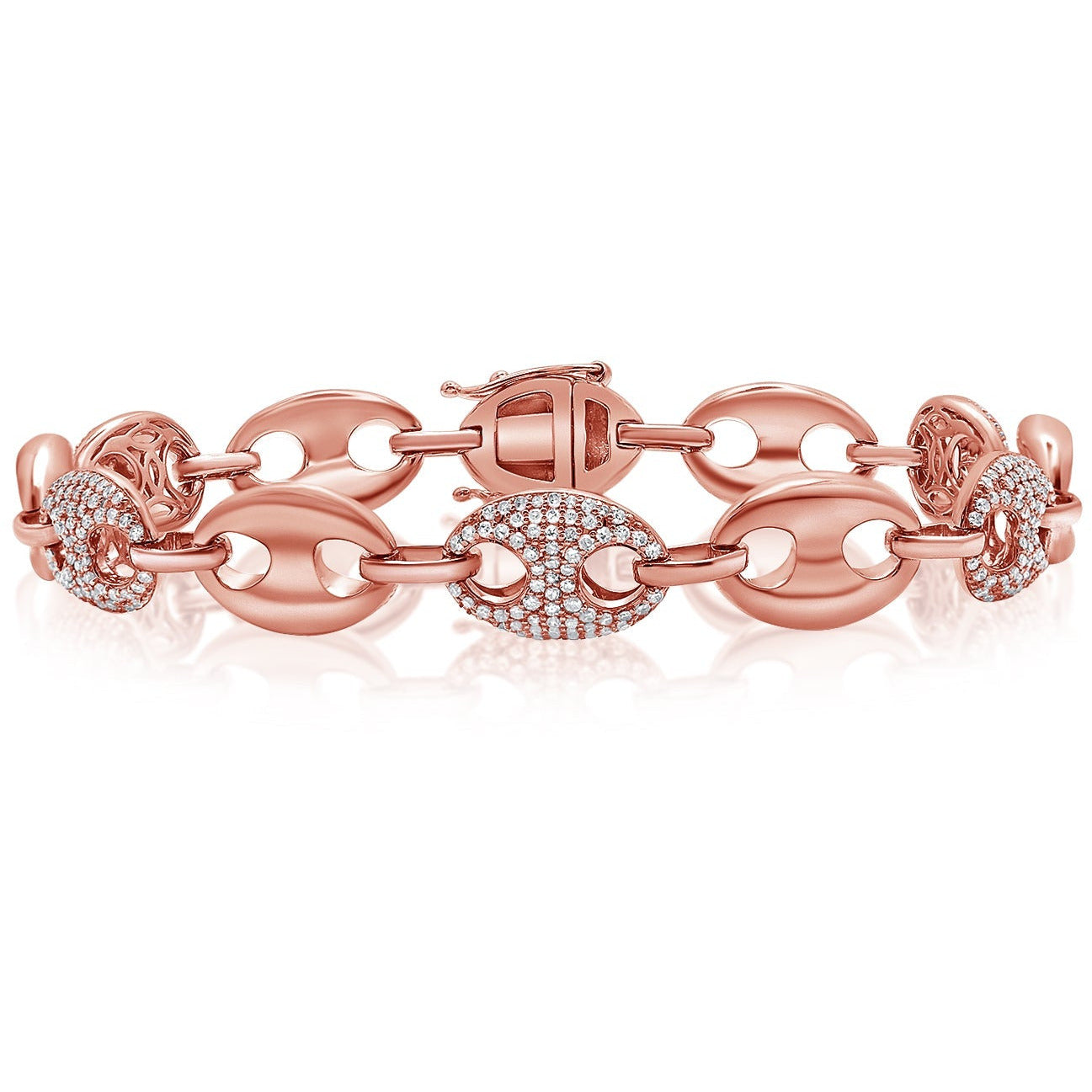 Puffy Mariner gold and diamond bracelet - Lexie Jordan Jewelry