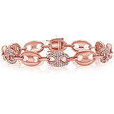 Puffy Mariner gold and diamond bracelet - Lexie Jordan Jewelry