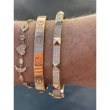 Pyramid Diamond Bangle 14k - Lexie Jordan Jewelry