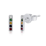 Rainbow Bar Stud - Lexie Jordan Jewelry