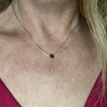 Ruby Heart Necklace - Lexie Jordan Jewelry