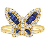 Sapphire and Diamond Butterfly Ring - Lexie Jordan Jewelry