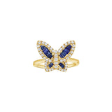 Sapphire and Diamond Butterfly Ring - Lexie Jordan Jewelry